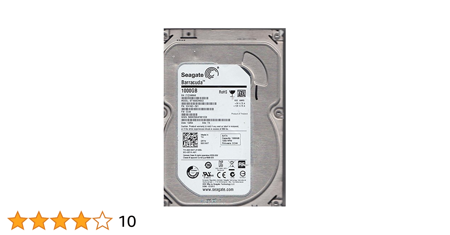 みーた様 SEAGATE Barracuda 7200.14 (ST1000DM003) 1TB 7200rpm 64M